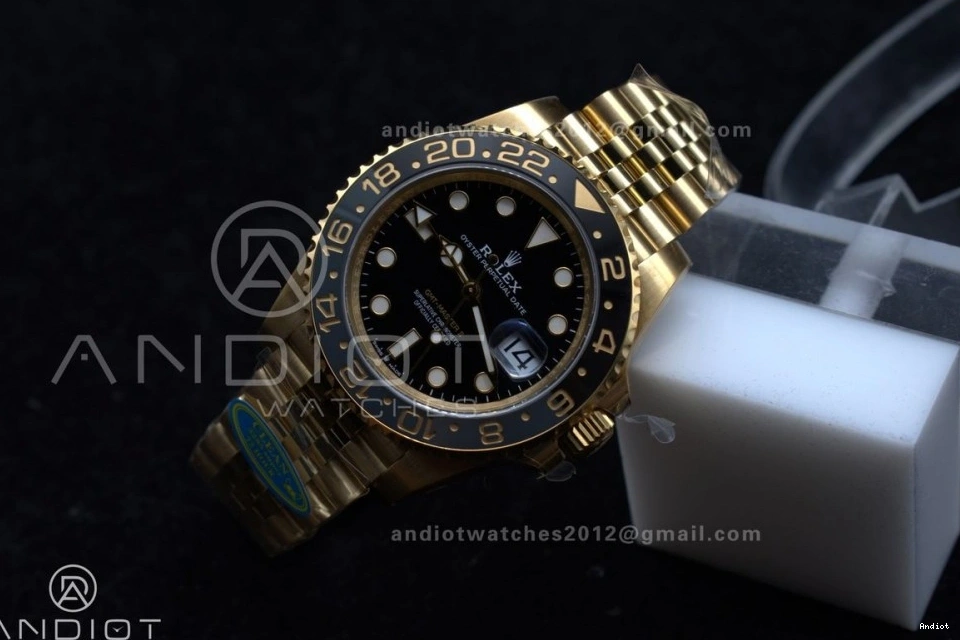 Clean on Dial Edition DD3285 Best II Master GRNR Jubilee Black GMT YG 1:1 Bracelet CHS 126718 1127